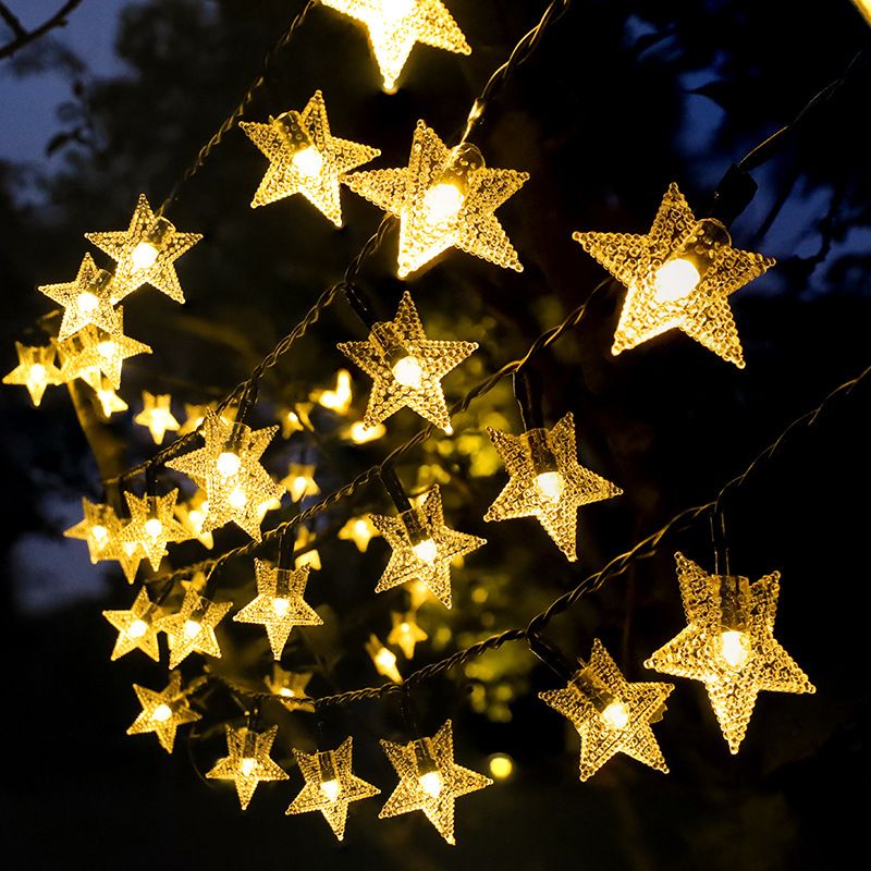 Solar Star Twinkle String Lights,Solar Powered Fairy Decorative Light Waterproof Lights for Gardens, Lawn Patio, Indoor Decoration