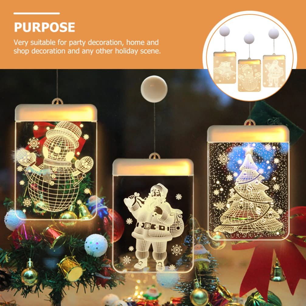 4 pcs Christmas Lights Goblincore Room Decor Window Lights Home Decoration Upholstery Trim Xmas Lights Christmas Party