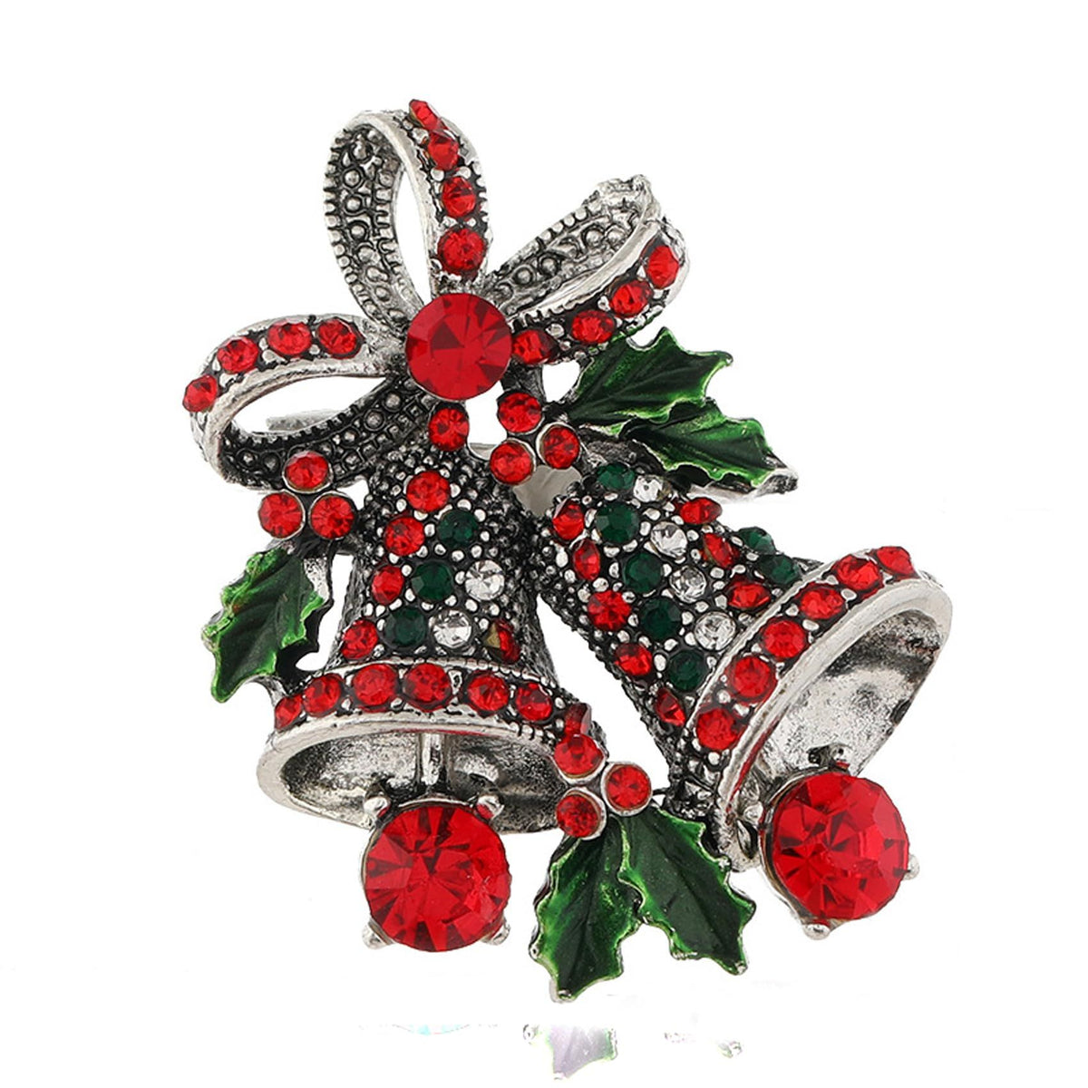 Christmas Brooch Rhinestone Pins,Hat Snowman Santa Reindeer Tree Wreath Jingle Ball Brooch Pin Jewelry Gift Holiday Decorations
