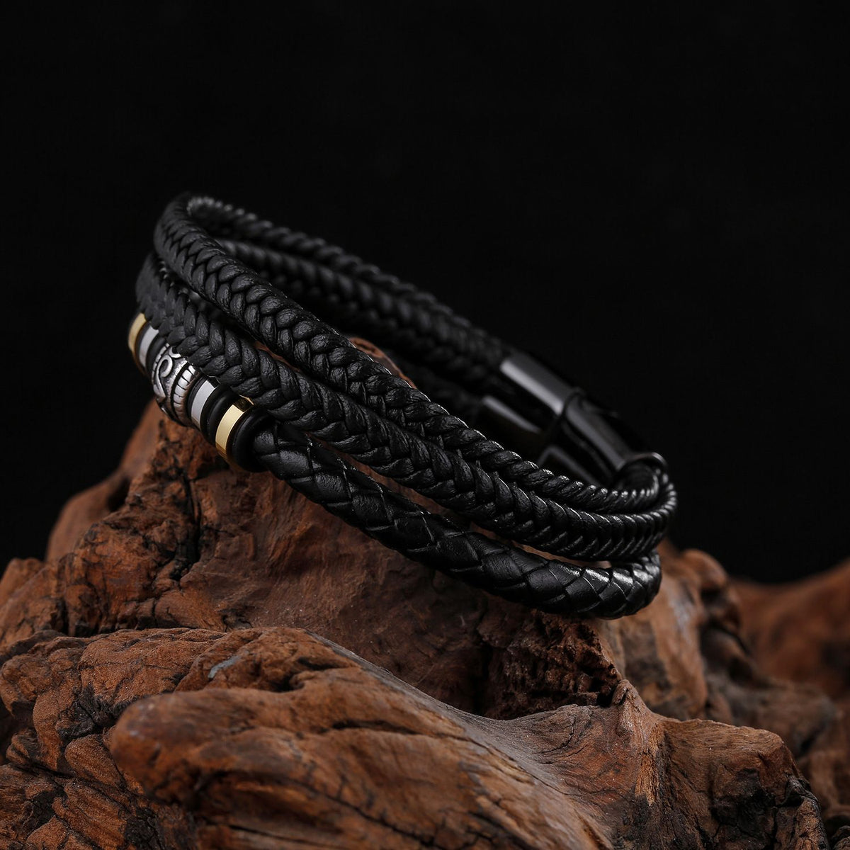 To My Grandson Braided Leather Bracelet I Will Always Be with You Men Handmade Braided Rope Adjustable Wristband Bracelet Gift