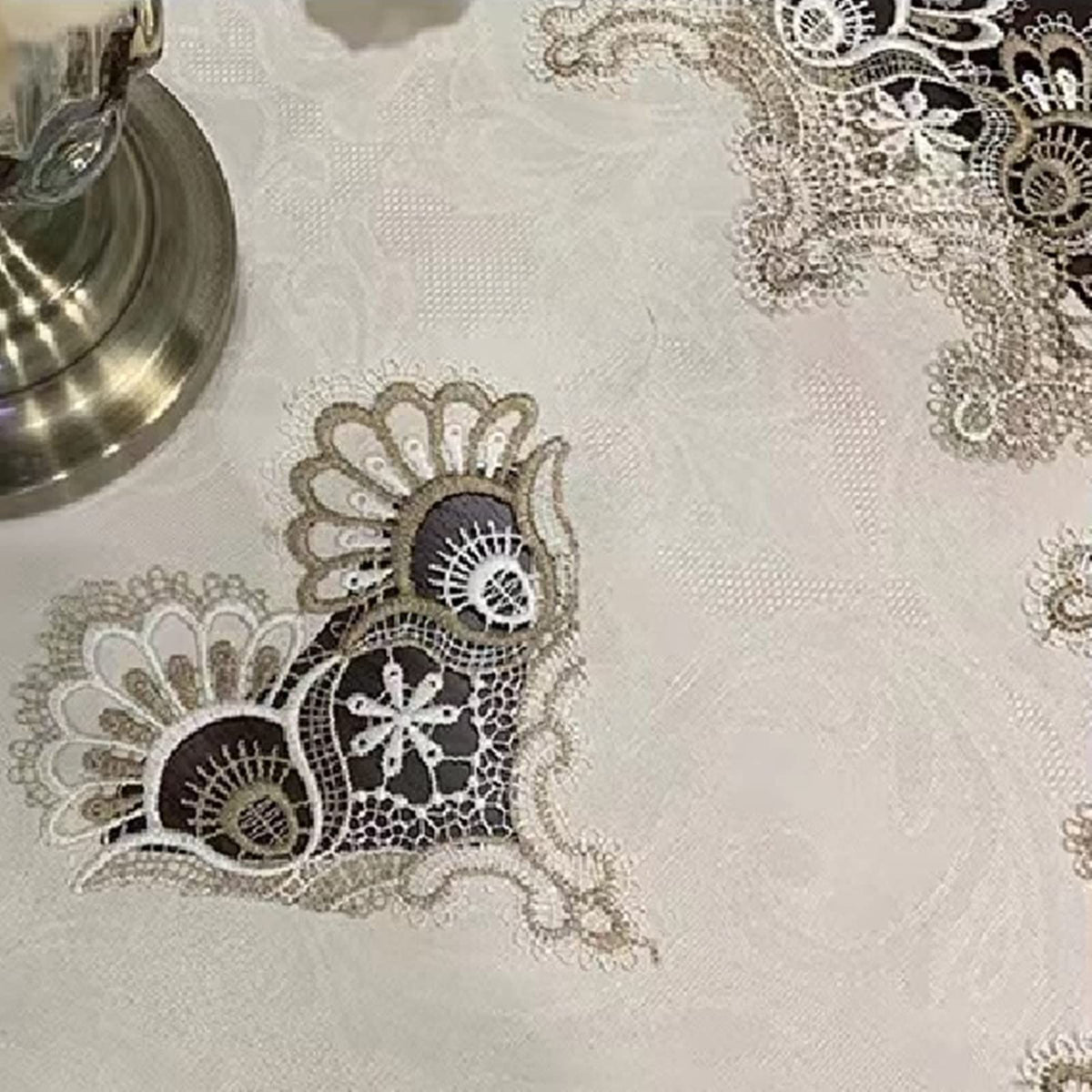 Coffee Table Cloth for Living Room Center Table  Embro idery Lace Tablecloth Home Dining Coffee Table Cover Centerpiece  White