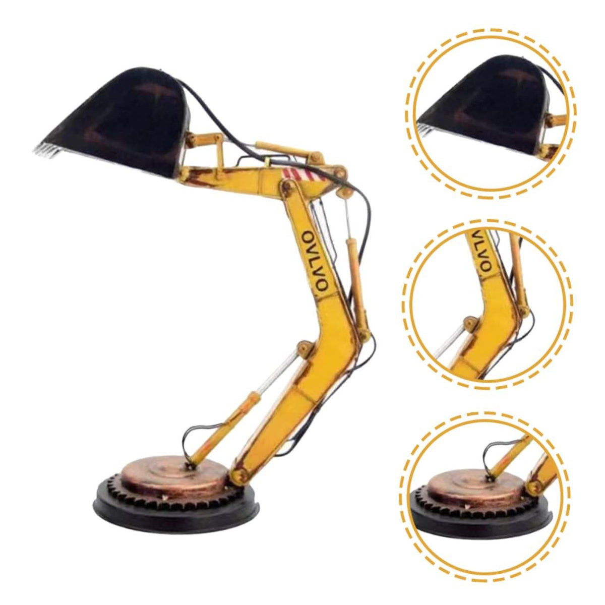 Desk Decoration Study Boys Decor Movable Minimalist for Arm Creative Bedroom Excavator Unique Construction Desktop Table LED