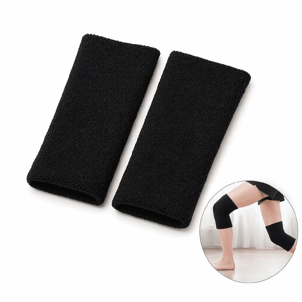 2Pcs Men Women Thermal Leg Warmers, Windproof Knee Braces Rheumatic Arthritis Sleeves Protector, Winter Cozy Wraps Leg Pad for Outdoor Sports Cycling Running Walking,Black
