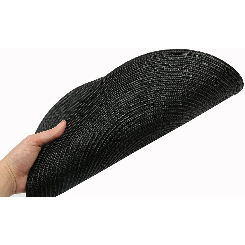 4 Pack 7 Polypropylene Woven Placemats for Dining Table, Heat Resistant Non-Slip Weave Placemats Handmade, Black