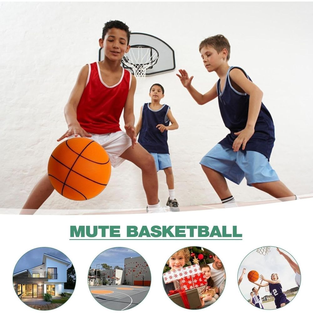 Silent Basketball, 9.45 Quiet Basketball Indoor, Foam Indoor Dribbling Training Ball, Uncoated High-Density, Blue