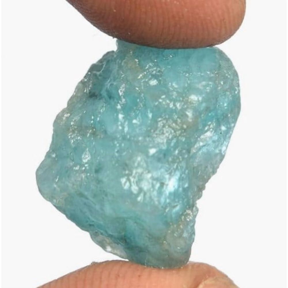 1 Pc Aquamarine Crystal,Large 1.25-2.0 Healing Crystals,Sky Blue Aquamarine Healing Crystal,Natural Rough Stones Crystal,Stones Crystal for Cabbing