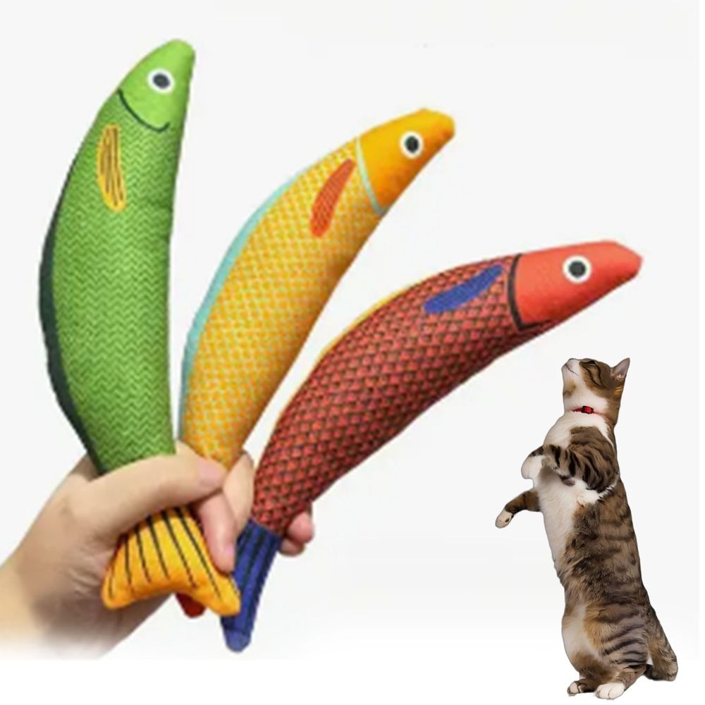 3 Pack Cat Toys , Catnip Toys For Cats, Interactive Cat Kicker Toys for Indoor Kitten Exercise 9.05 Inches for All Breeds