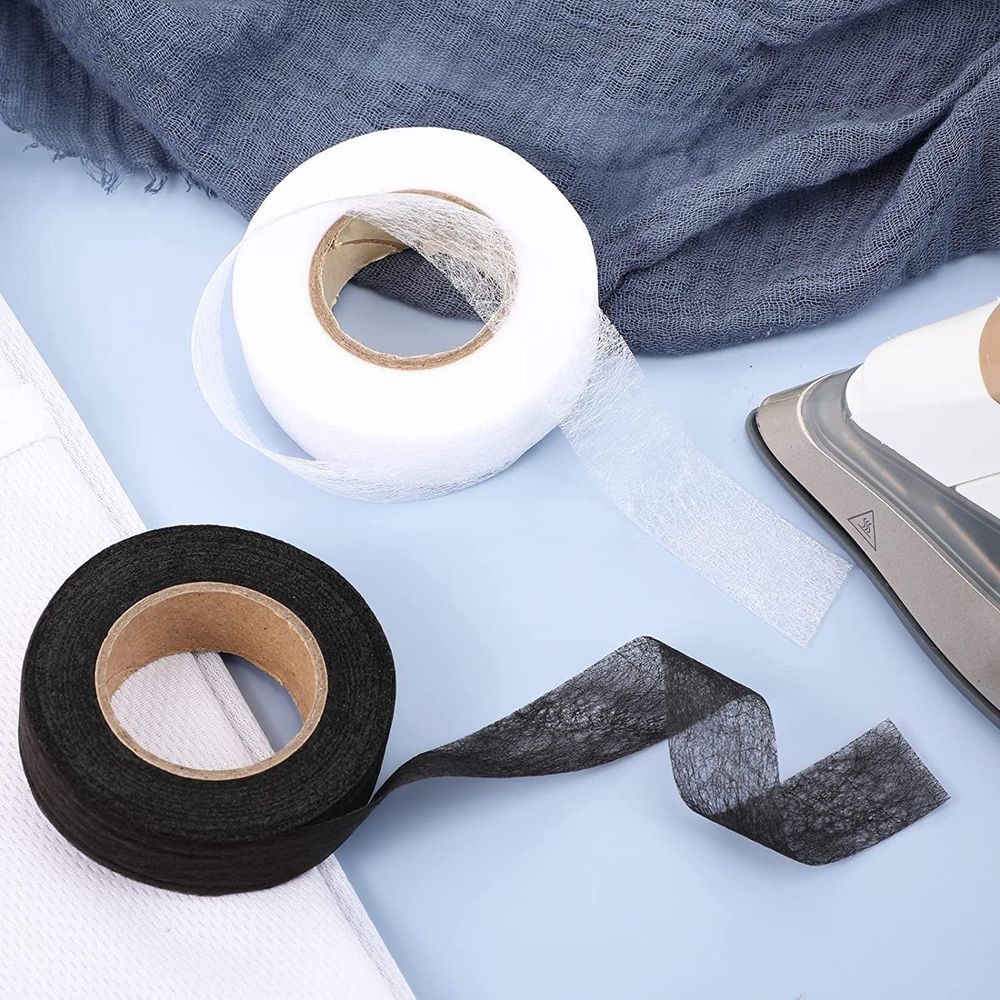 No Sew Hemming Tape Fabric Adhesive, 2 Rolls 1/2 Inch x 70 Yards Extra Strong Iron-On Hem Tape