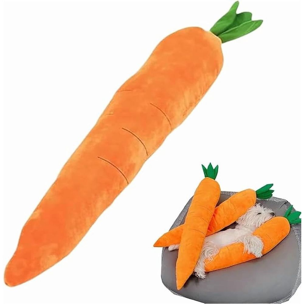Giant Carrot Dog Toy, 29.53 In Large Stuffed Carrot Design, Durable Plush Toy with Multi-Squeaks for Small Medium Large Dogs, Calming Games