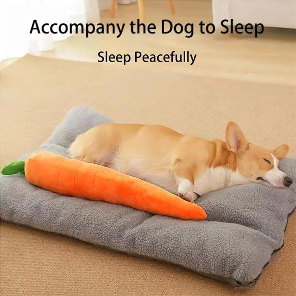 Giant Carrot Dog Toy, 29.53 In Large Stuffed Carrot Design, Durable Plush Toy with Multi-Squeaks for Small Medium Large Dogs, Calming Games