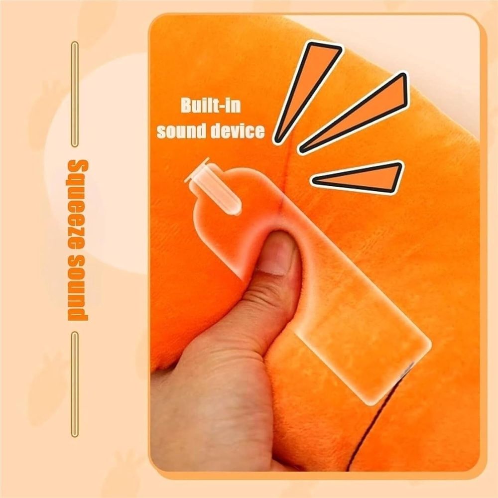 Giant Carrot Dog Toy, 29.53 In Large Stuffed Carrot Design, Durable Plush Toy with Multi-Squeaks for Small Medium Large Dogs, Calming Games