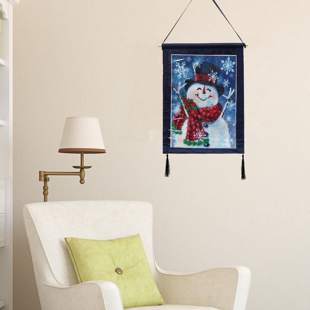 Diamond Art Hanger Frames 12 x 16 inch Hanging Picture Frame Diamond Art Frames with Wood Stick and and Hanging Kit for Diamond Art Poster Photos Picture Map Accessories, Gray