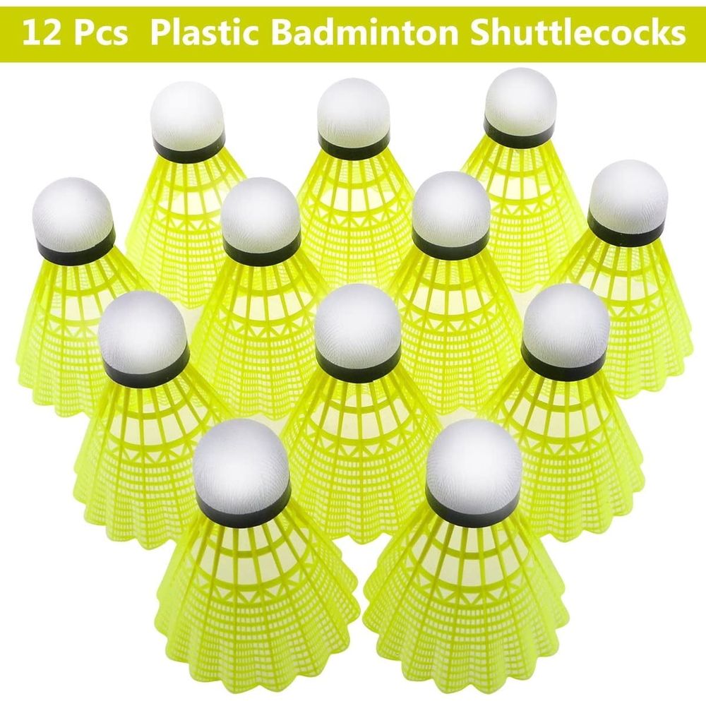 Badminton Shuttlecocks 12 Packs Nylon Shuttlecocks Birdies Balls High Speed Badminton Balls with Great Durability Stability Suitable for Indoor Outdoor Sports Training