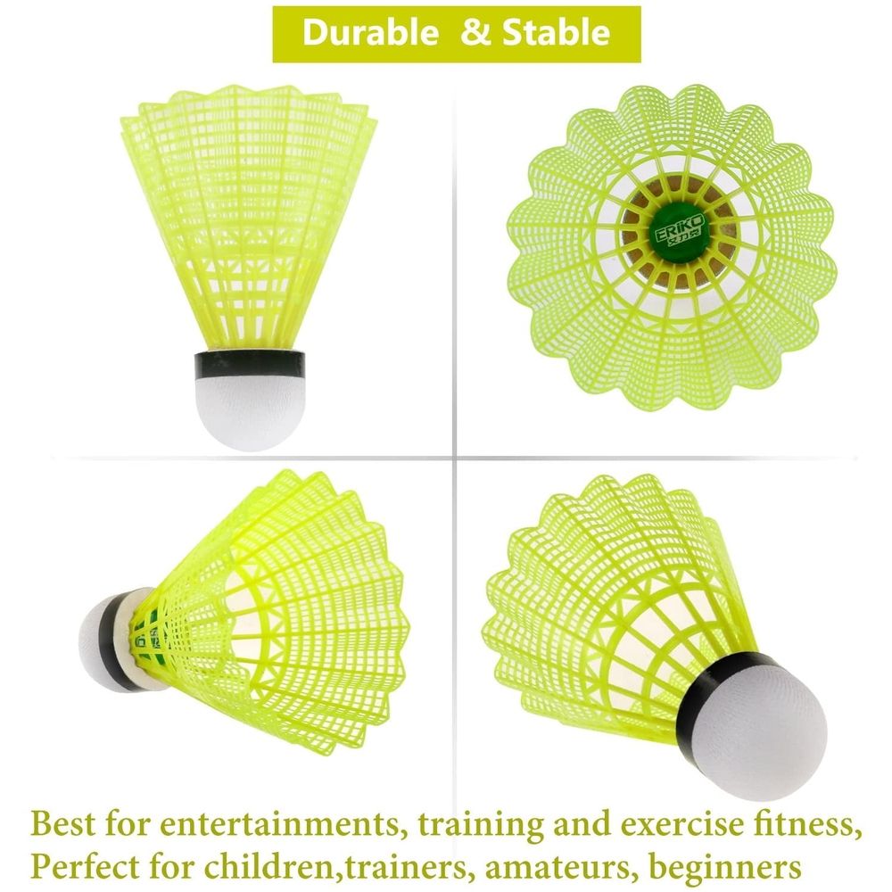 Badminton Shuttlecocks 12 Packs Nylon Shuttlecocks Birdies Balls High Speed Badminton Balls with Great Durability Stability Suitable for Indoor Outdoor Sports Training