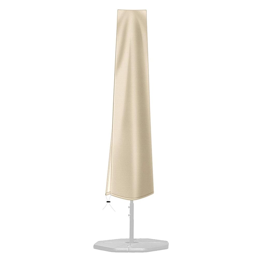 9ft-12ft Waterproof Patio Umbrella Cover | Heavy-Duty 210D Fabric with Zipper | UV-Resistant & Weatherproof for Outdoor Market Umbrellas | Black/Beige Options | Includes Storage Bag
