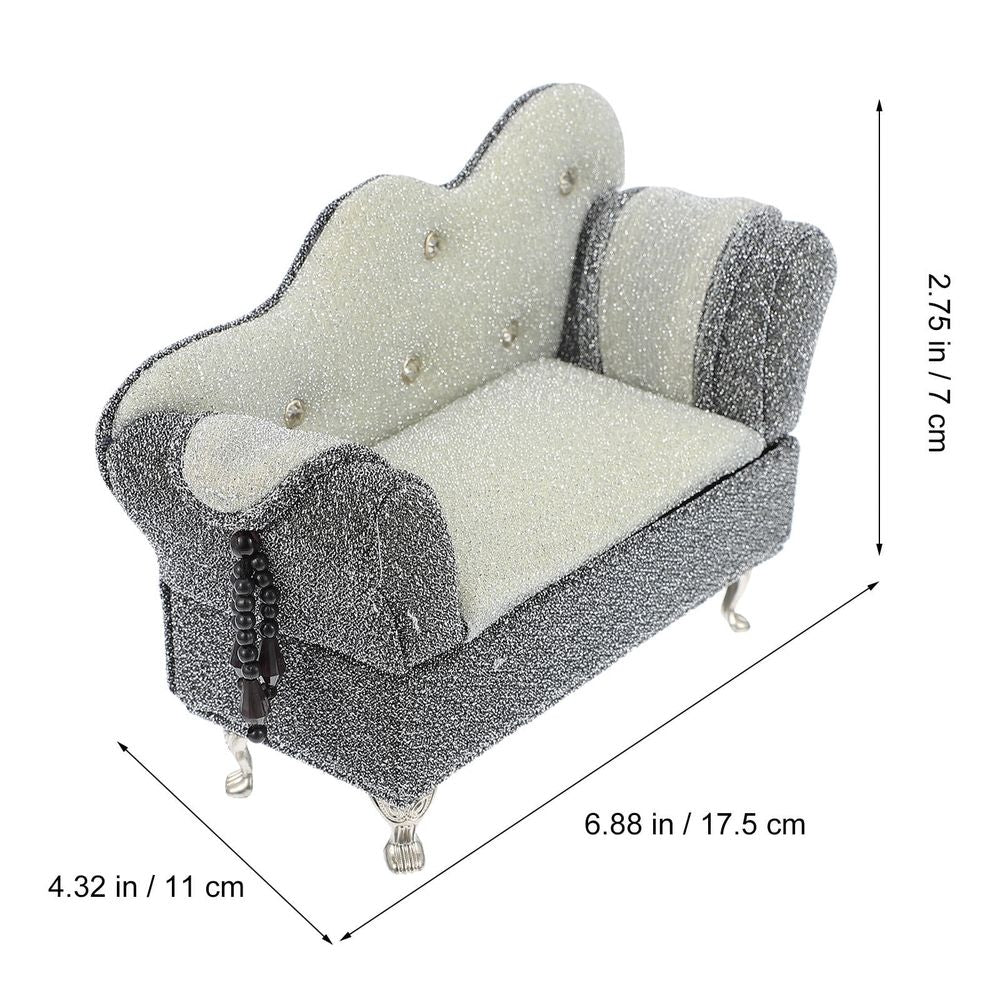 Yellow Sofa Jewelry Organizer Premium Cotton Fabric for Home