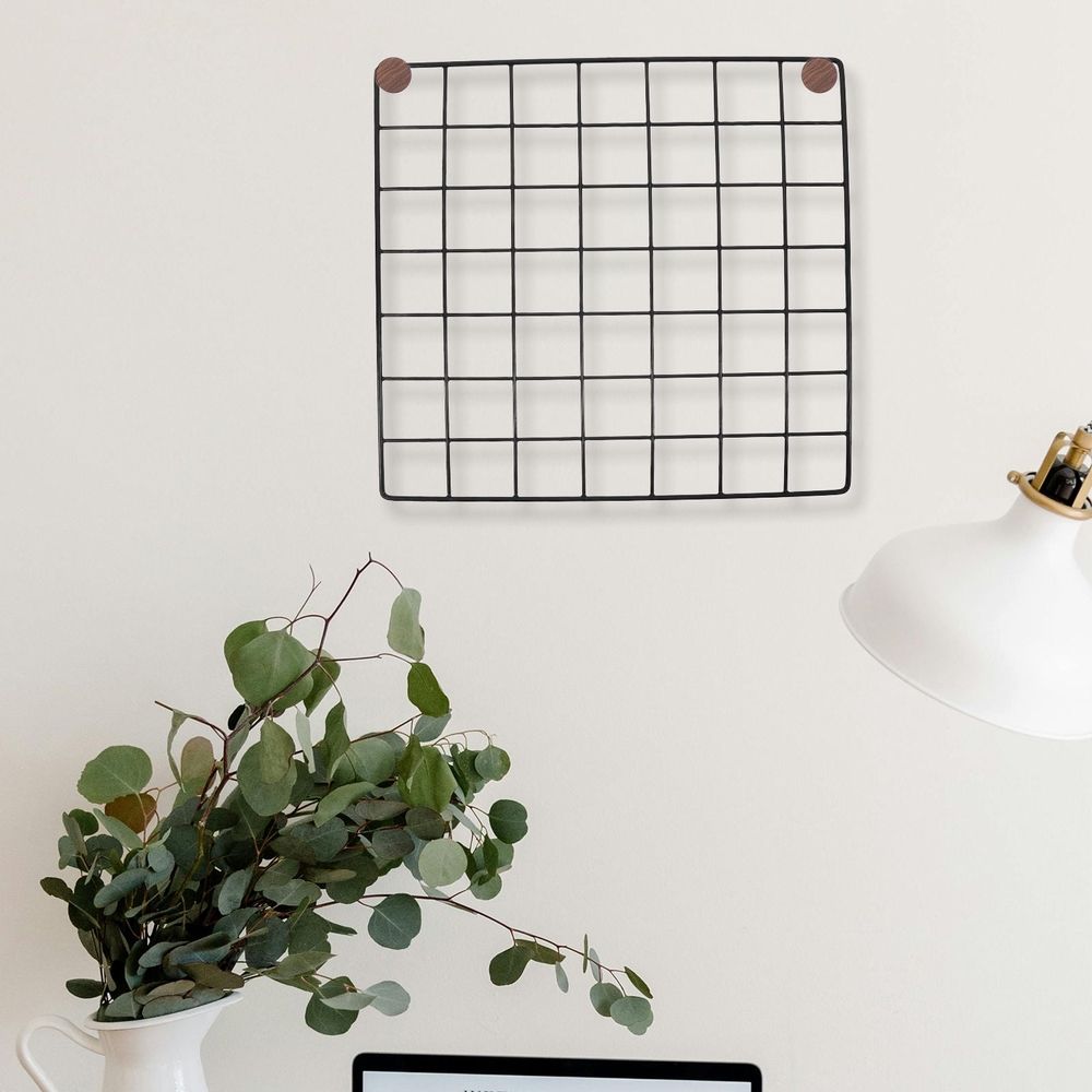 Metal Wall Grid Panel Durable Iron Wire Grid Photo Display Rack for Organized Storage