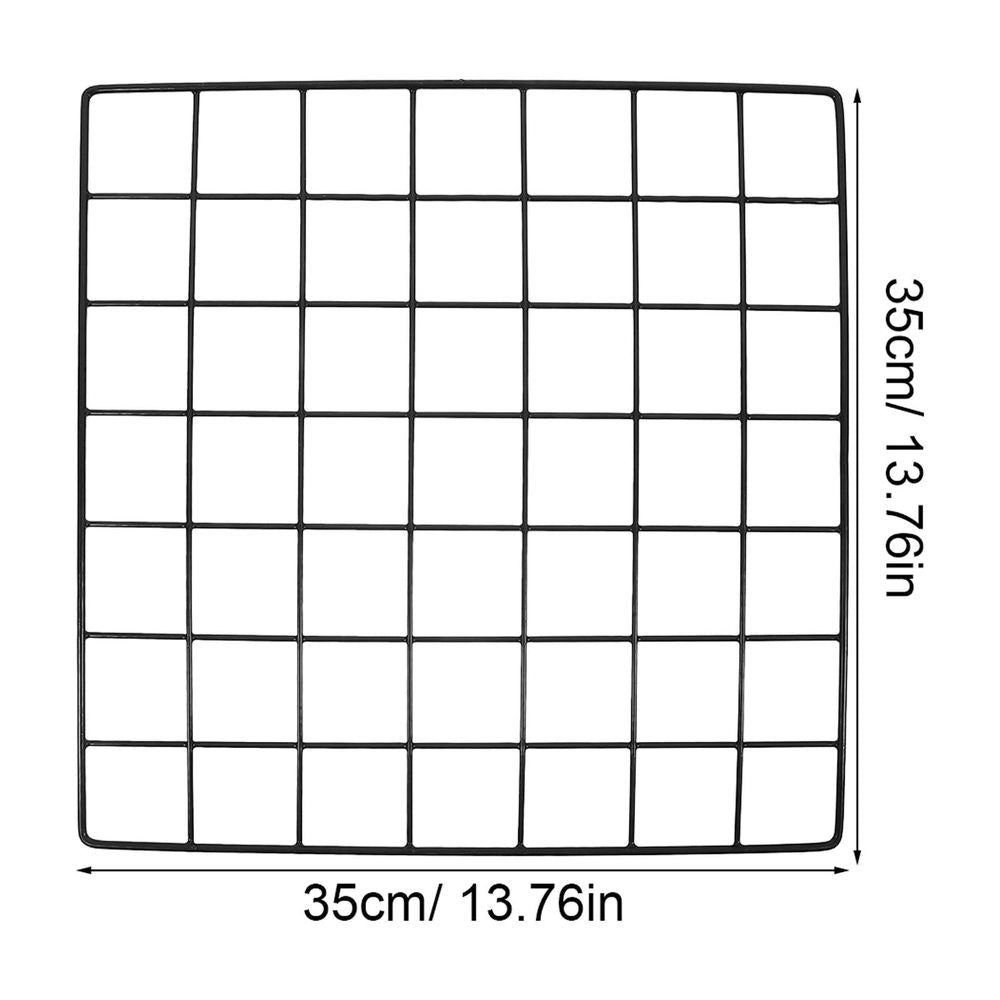 Metal Wall Grid Panel Durable Iron Wire Grid Photo Display Rack for Organized Storage