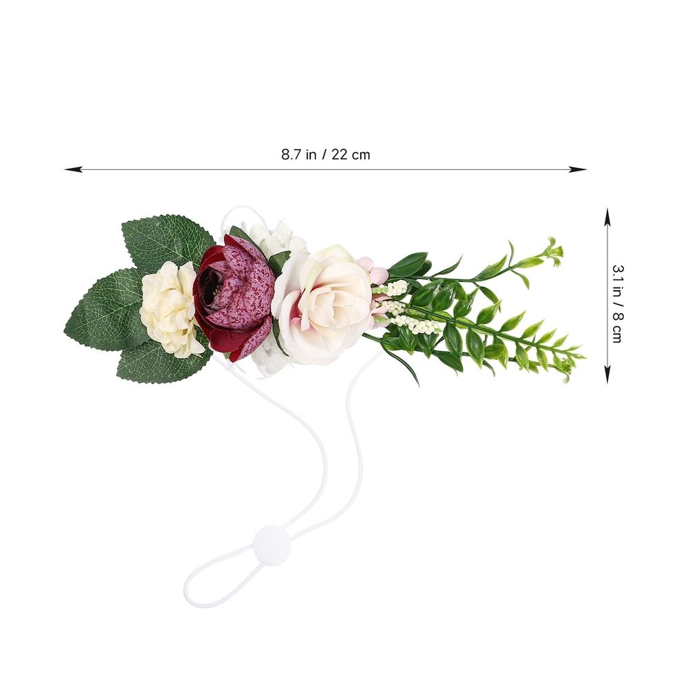 1Pc Floral Beach Wreath Garland with Warm Tones, Perfect for Travel, Vacation, and Decor