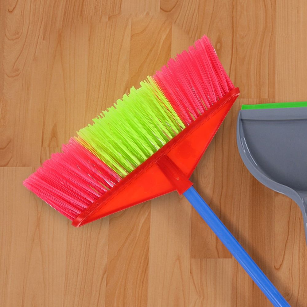 2-Pack Floor Broom Replacement with Thick Bristles for Indoor Sweeping and Cleaning