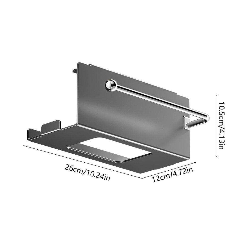 Under Mirror Cabinet Face Towel Storage Box, Wall Mounted Toilet Paper Towel Holder No Drill Tissue Rack for Bathroom Vanity Kitchen Sink Countertop Toilet Side Home Organization Space Saving Storage