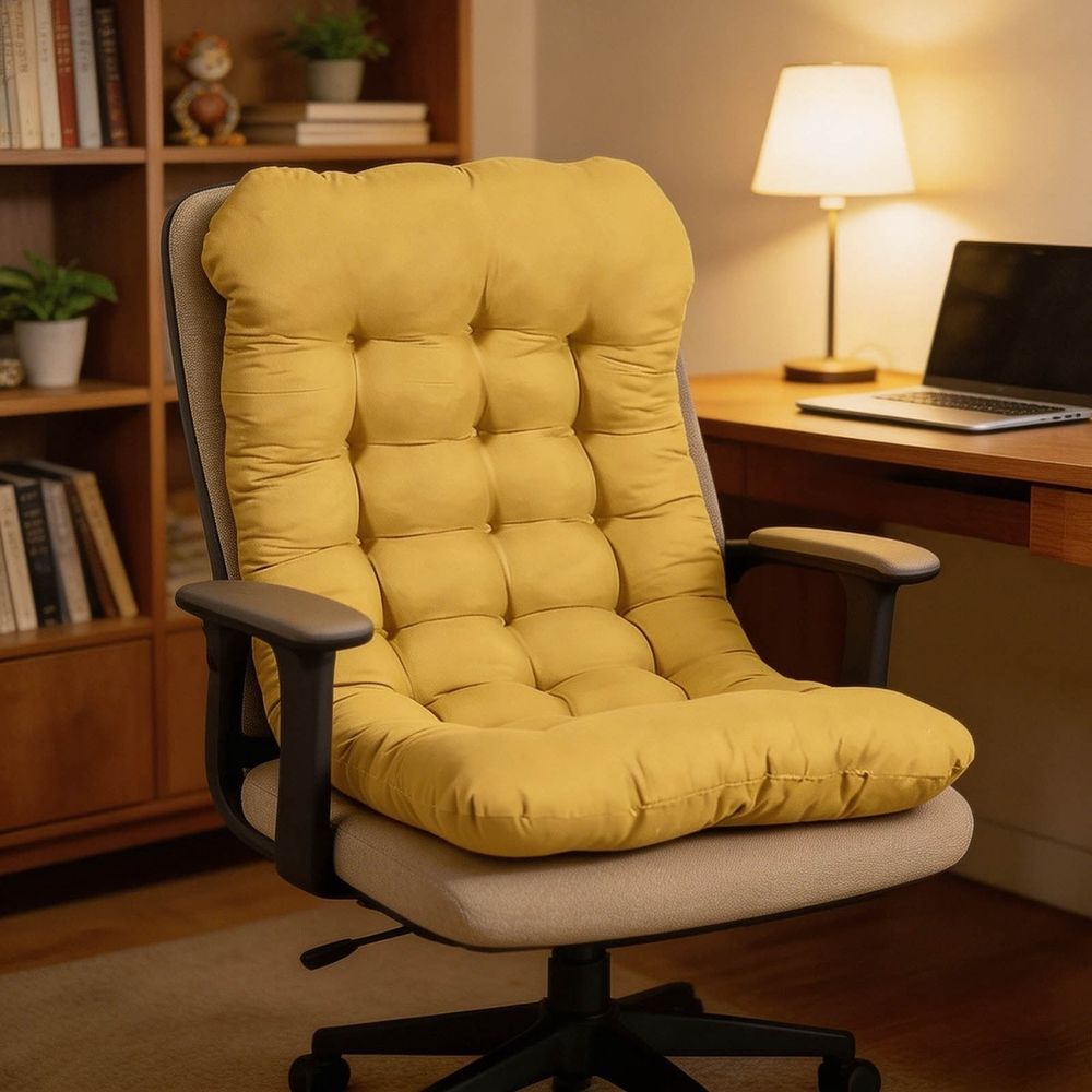 Full Body Chair Cushion With Backrest, Comfort Breathable Seat Pad 17.72"x39.37" , Pressure Relief Floor Cushion for Car Seat Office, D
