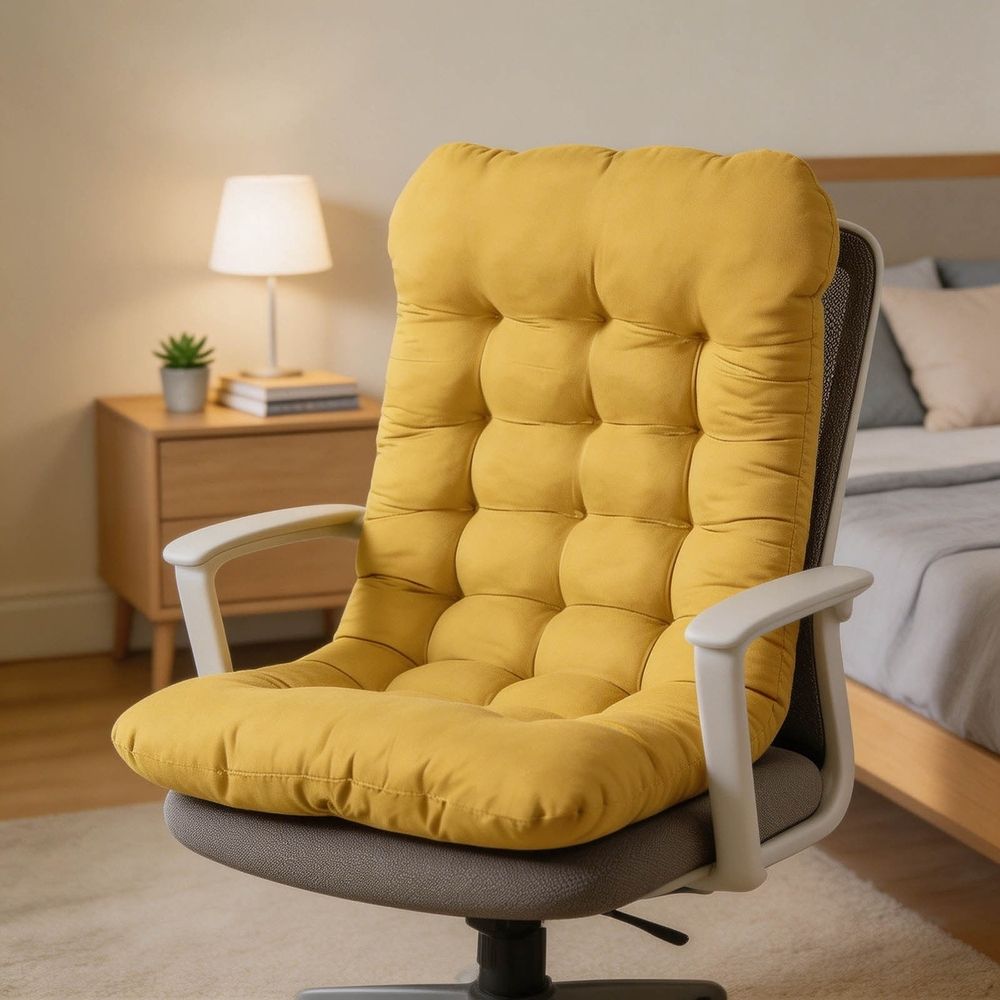 Full Body Chair Cushion With Backrest, Comfort Breathable Seat Pad 17.72"x39.37" , Pressure Relief Floor Cushion for Car Seat Office, D