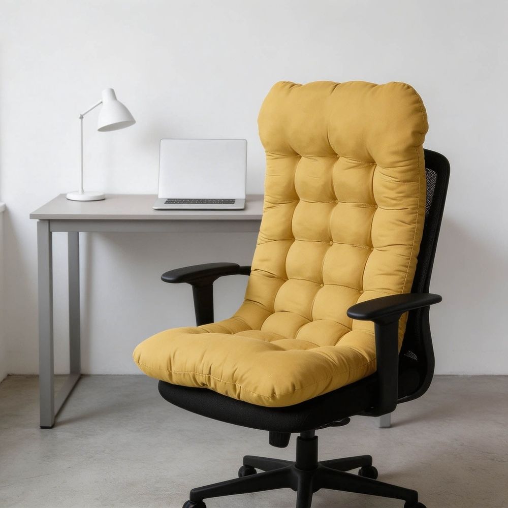 Full Body Chair Cushion With Backrest, Comfort Breathable Seat Pad 17.72"x39.37" , Pressure Relief Floor Cushion for Car Seat Office, D
