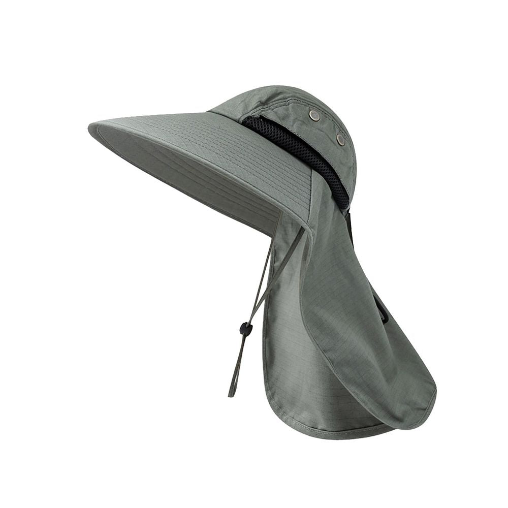 Sun Hat Outdoor Wide Brim Sun Protection Hat Windproof Shawl Fisherman Hat Breathable UV Face Cover Travel Beach Cycling Hiking Summer Sunscreen Hat Adjustable 4.92in Brim Packable Shade Cap Sunshade
