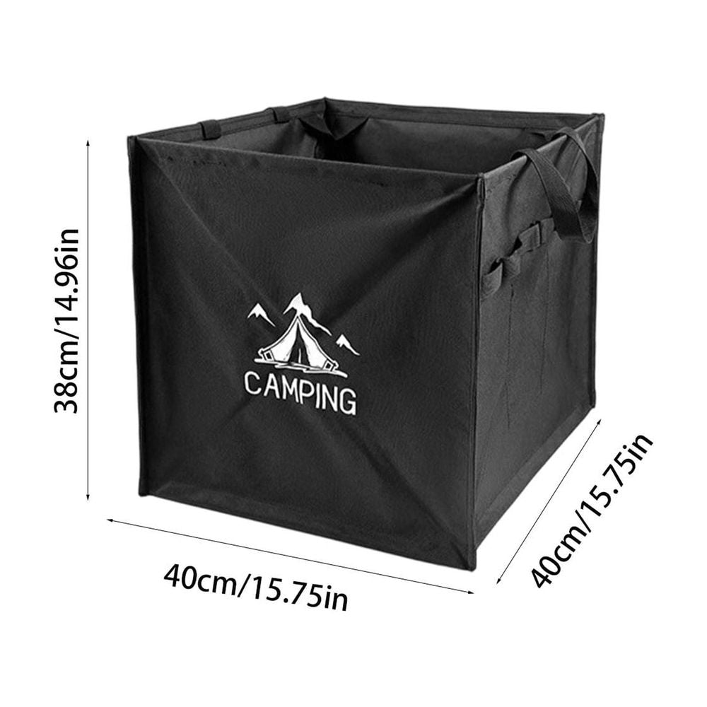 Foldable Camping Storage Bin Organizer with Handles Portable Waterproof Outdoor Container for Cookware Gear Accessories