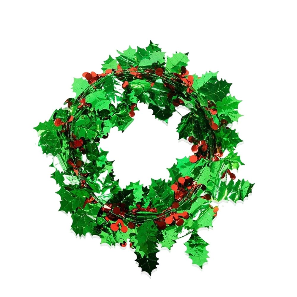 Artificial Green Vine Garland Flexible Metal Wire Faux Leaf Garland for Wedding Party Garden Fence Wall Balcony DIY Floral Crafts Indoor Outdoor Decoration 295.28 inch B