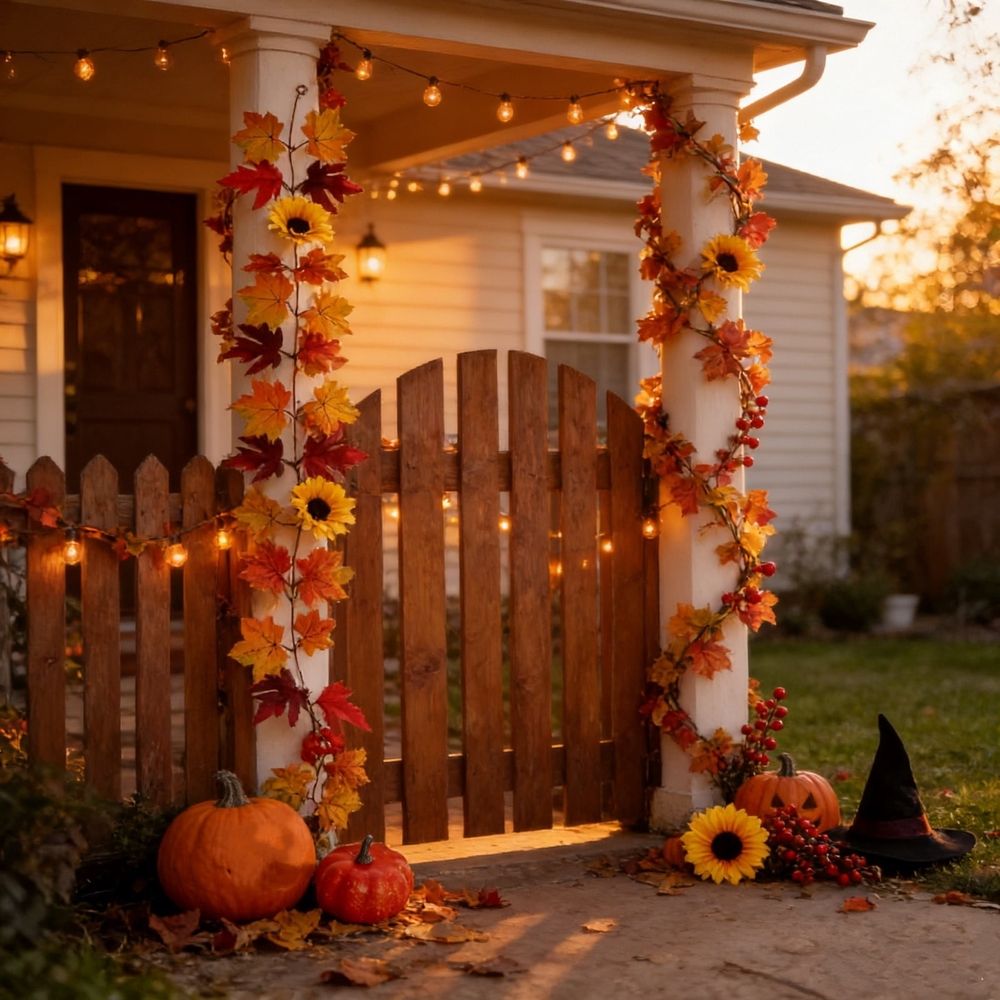 Artificial Orange Wisteria Garland Hanging Flower Vine for Wedding Arch Wall Fence Garden Patio Party Home Decor 70.87 inch