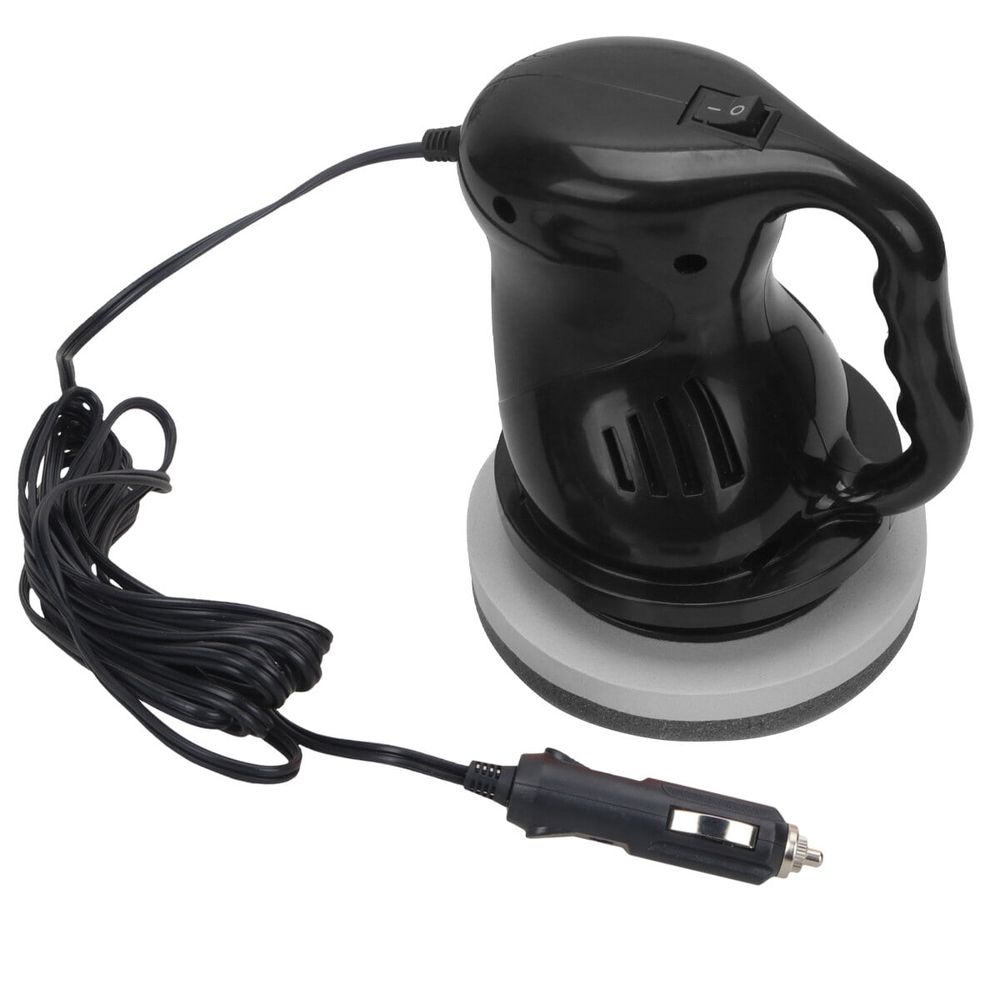 12V Mini Car Polisher and Waxing Machine for Auto Scratch Repair, Paint Seal, and Cosmetic Detailing - Black