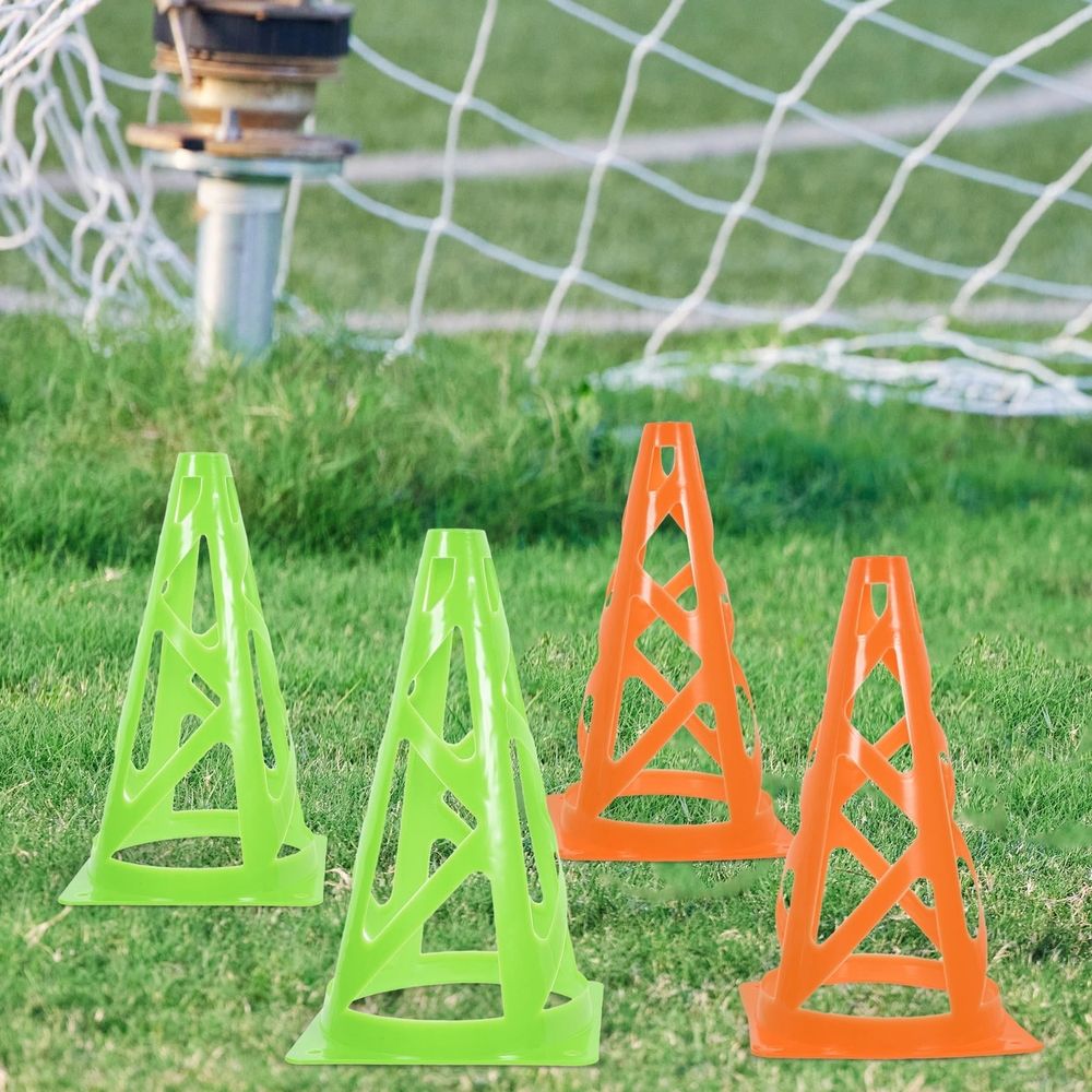 12Pcs Stacking Traffic Cones for Soccer Training and Agility Drills