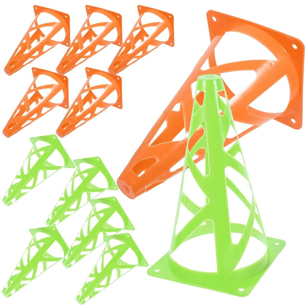12Pcs Stacking Traffic Cones for Soccer Training and Agility Drills