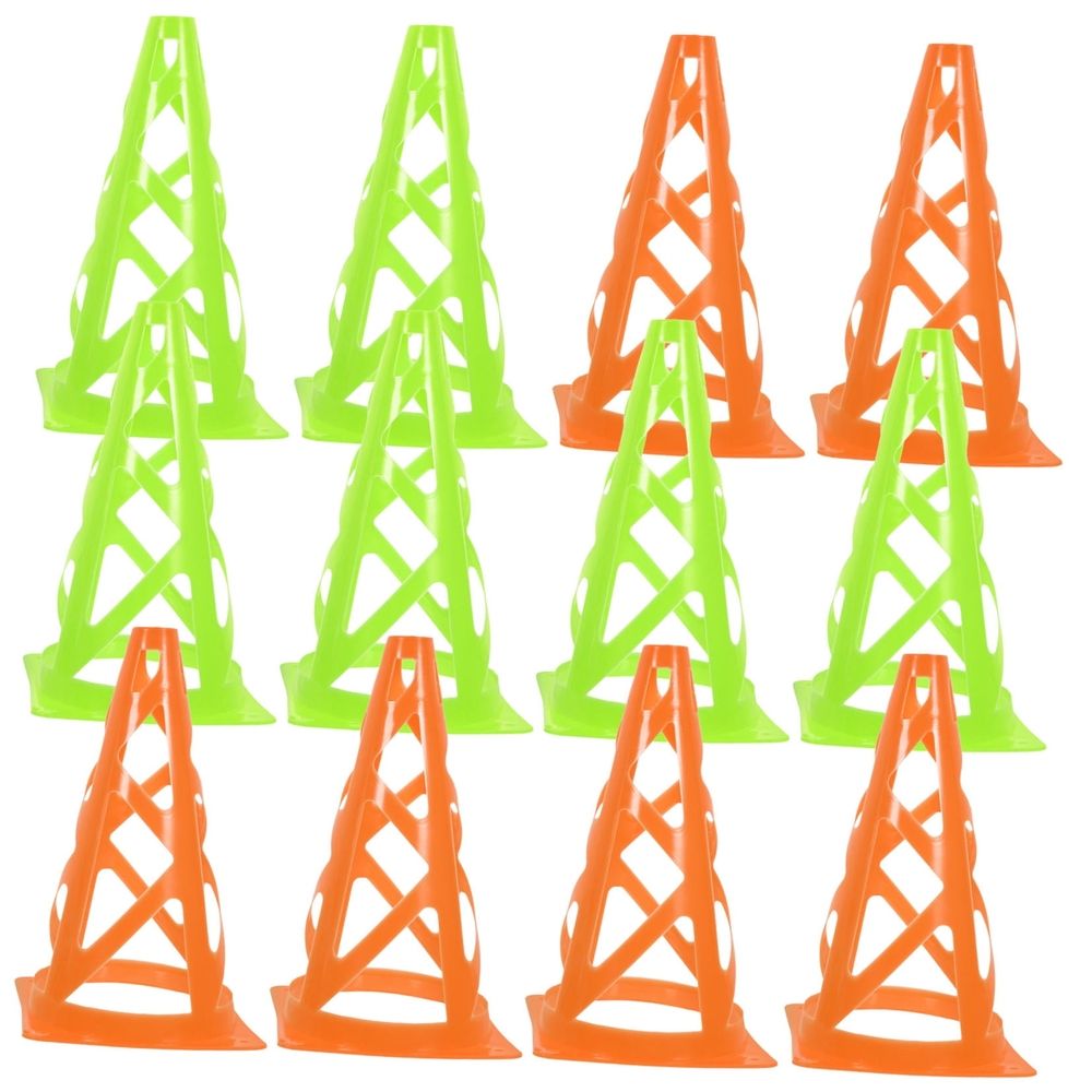 12Pcs Stacking Traffic Cones for Soccer Training and Agility Drills