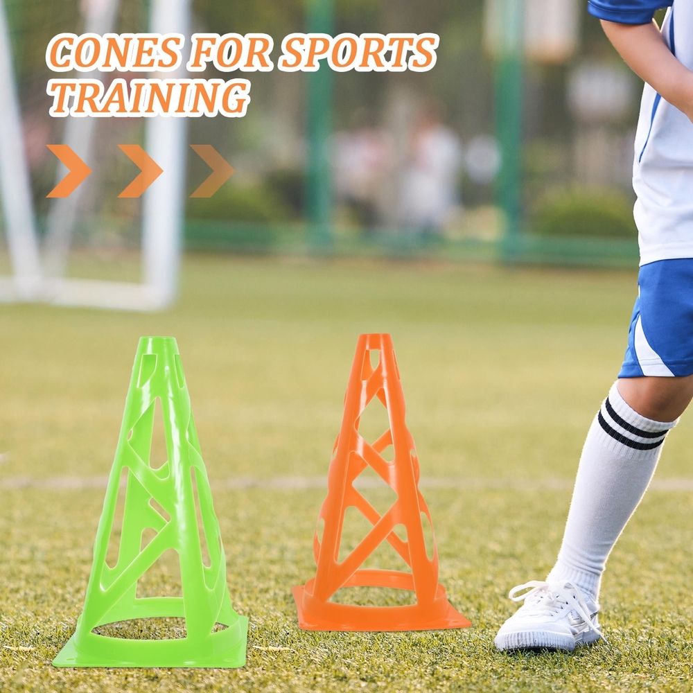 12Pcs Stacking Traffic Cones for Soccer Training and Agility Drills
