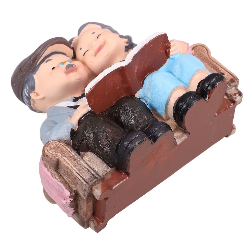 Miniature Elderly Couple Cake Topper Figurines, Old Couple Decorations for Shower and Birthday Cakes
