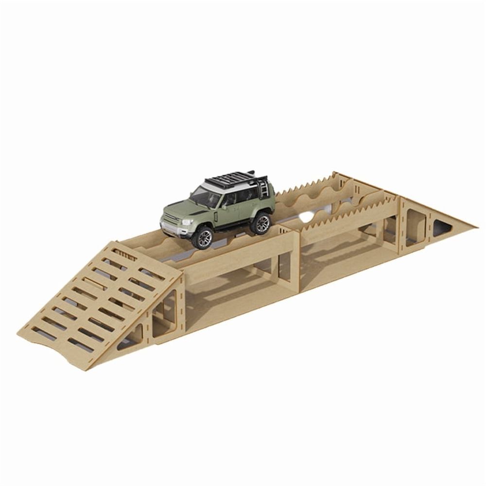 Wooden Simulation Off-Road Obstacles for 1/16 1/18 1/24 RC Crawler Model Car Adult Children'S Toys Assembly Prop -PP03