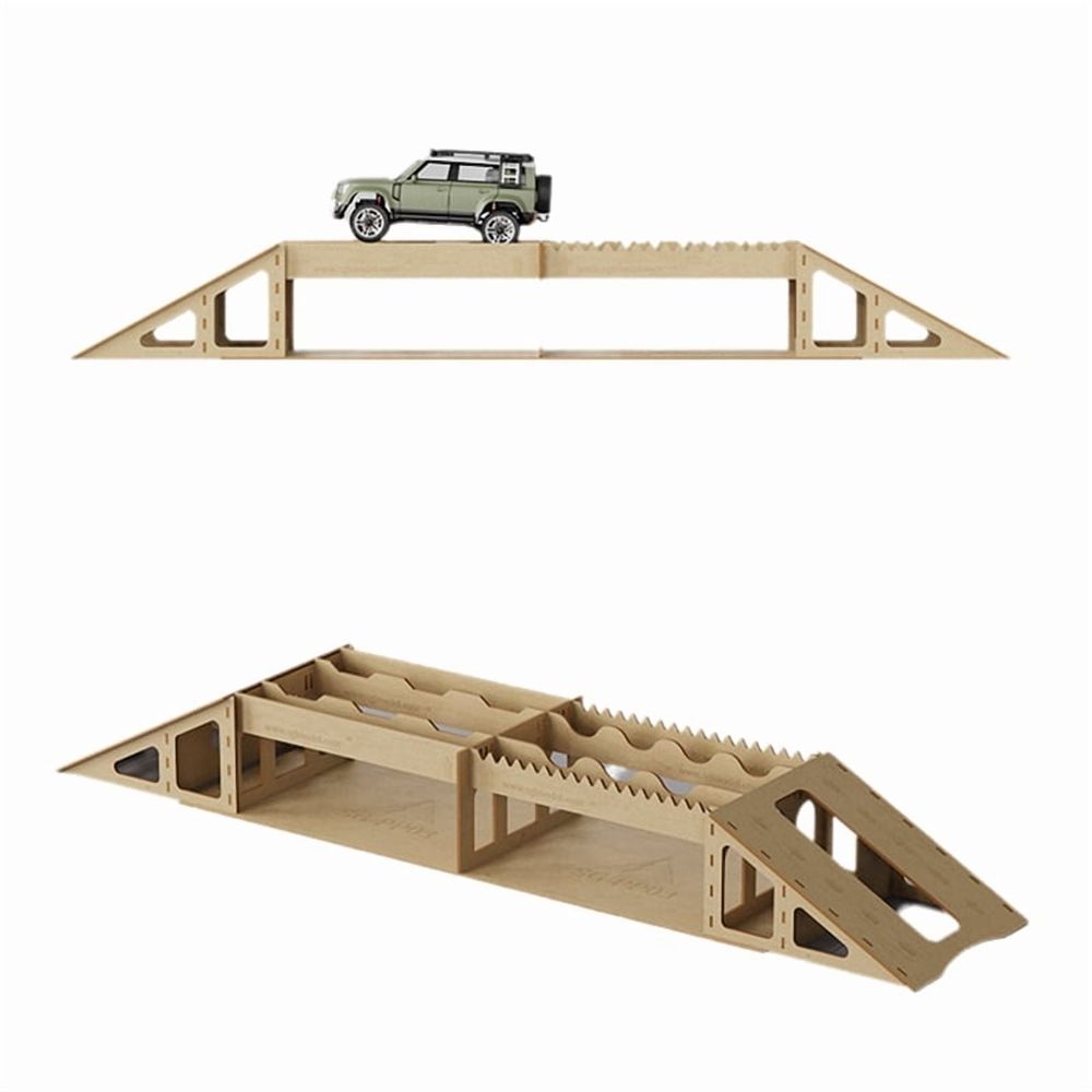 Wooden Simulation Off-Road Obstacles for 1/16 1/18 1/24 RC Crawler Model Car Adult Children'S Toys Assembly Prop -PP03