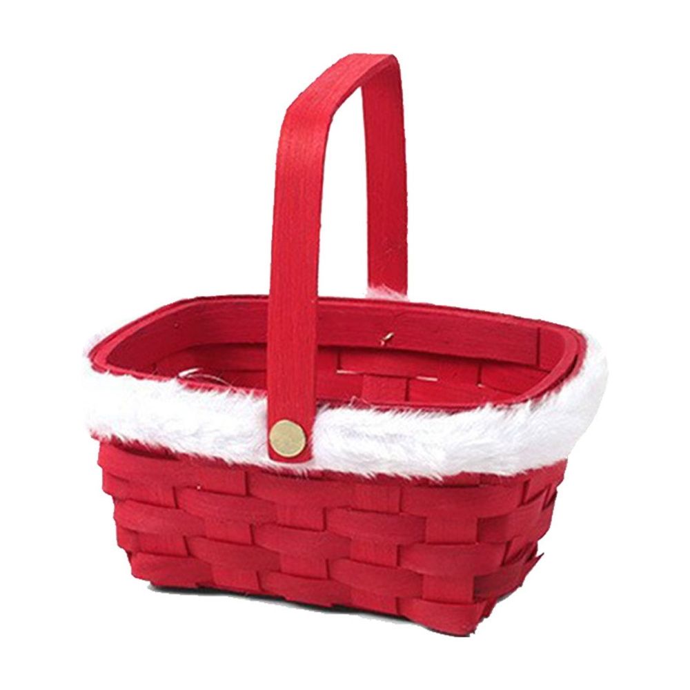 Christmas Gift Baskets Empty, Basket for Gifts, Candy Storage Basket, Bamboo Xmas Character Packaging Box Holiday Party Supply Gift Snacks Storage, Christmas Table Centerpiece Decorations