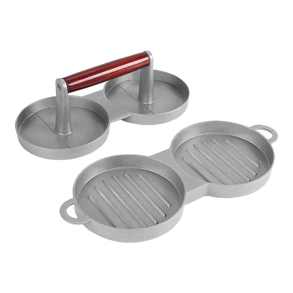 Double Burger Press Hamburger Patty Maker Meat Smasher for Perfect Homemade Burgers