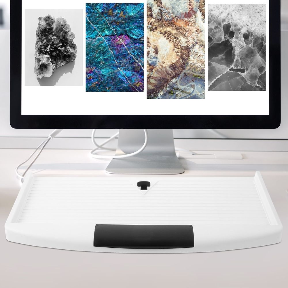Under Desk Keyboard Tray Slide Out with Scratch Resistance and Space Saving Design