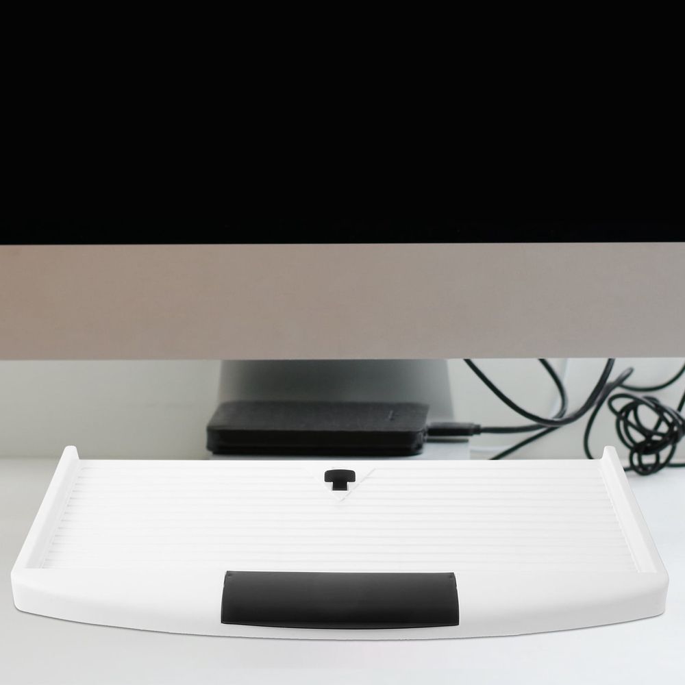 Under Desk Keyboard Tray Slide Out with Scratch Resistance and Space Saving Design
