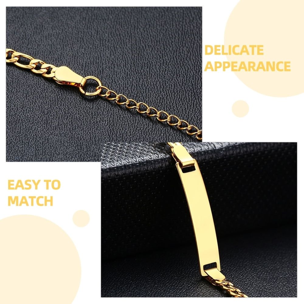 Stainless Steel Adjustable Blank Bracelet for Crafting,  and Adults, Jewelry
