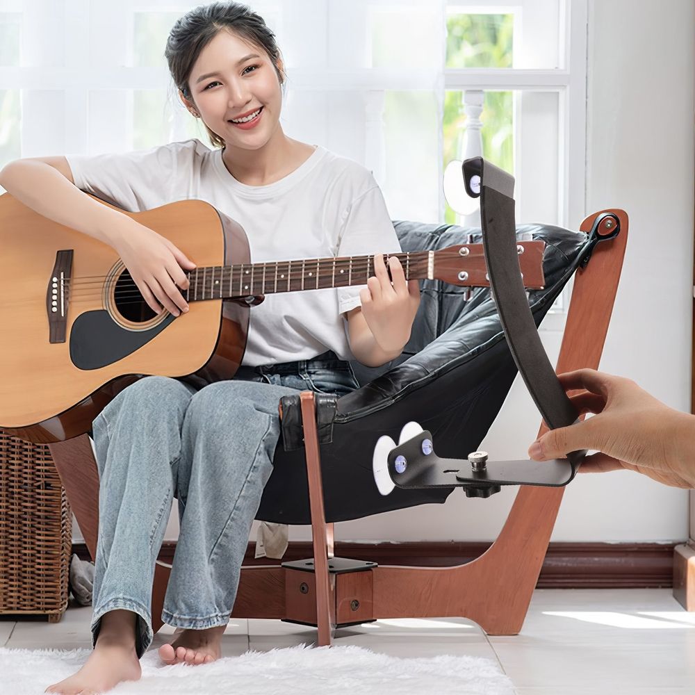 Portable Classical Guitar Footrest with Ergonomic Design for Comfortable Leg Support and Improved Playing Posture