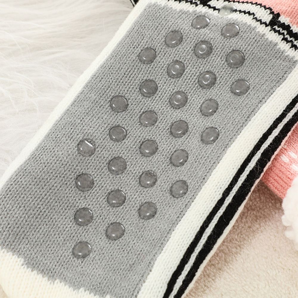 Ultra-Thick Artificial Wool Slipper Home Socks, Inherentinct Artificial Wool Slipper Home Socks, Artificial Wool Slipper Socks for Women & Men Shimmery Christmas, Gray