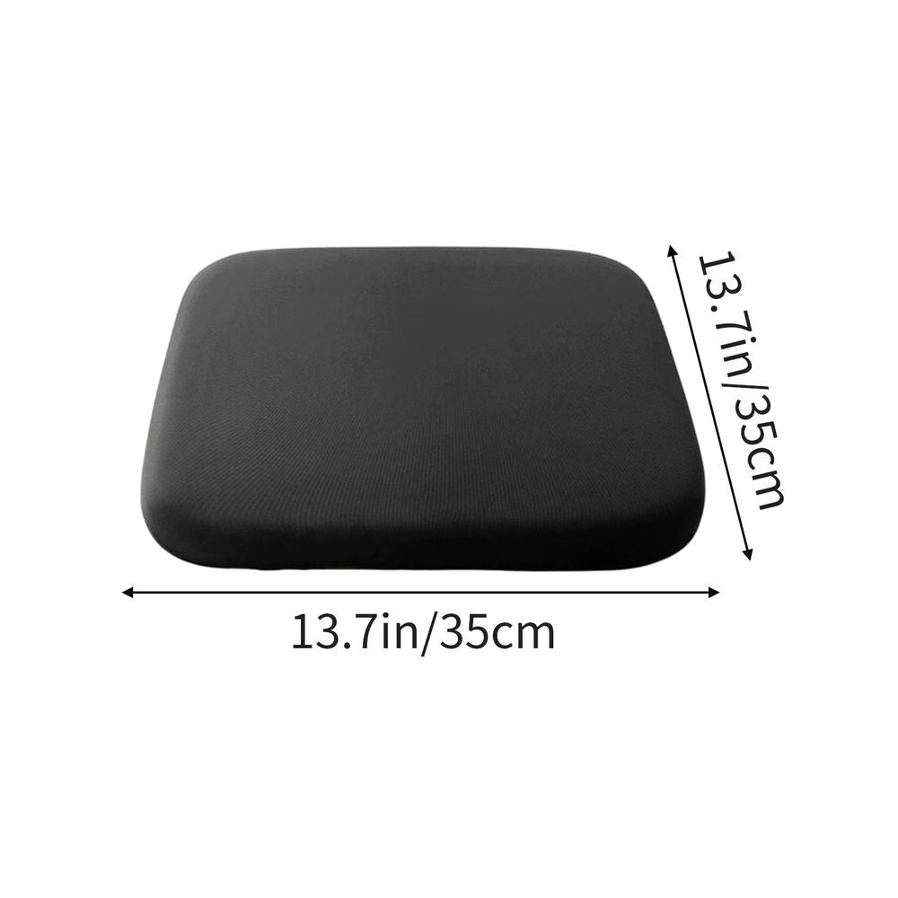 Memory foam folding chair cushion, 14 inch solid color square comfortable kitchen chair cushion, dining chair cushion, removable anti-skid kitchen chair cushion, dark blue