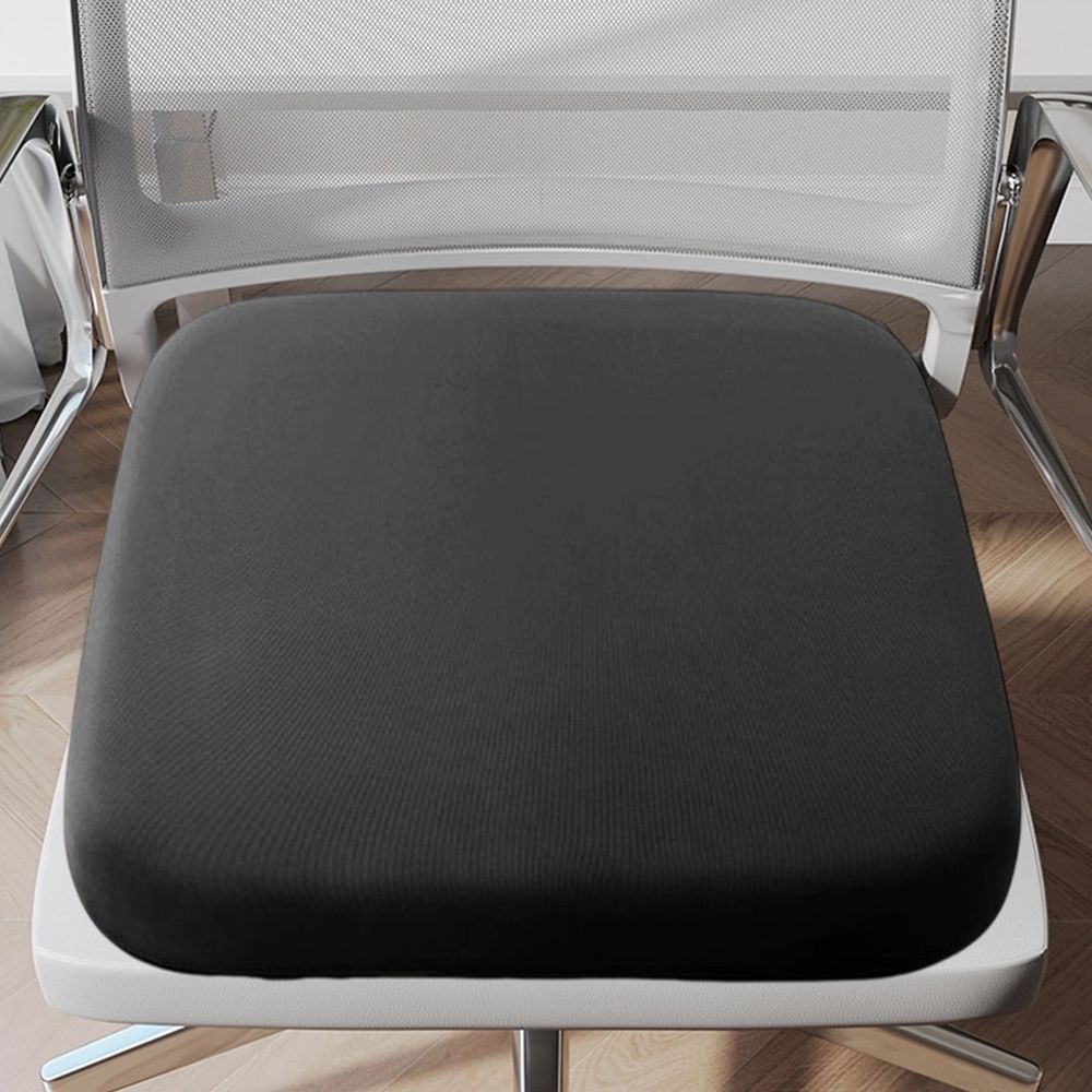 Memory foam folding chair cushion, 14 inch solid color square comfortable kitchen chair cushion, dining chair cushion, removable anti-skid kitchen chair cushion, dark blue