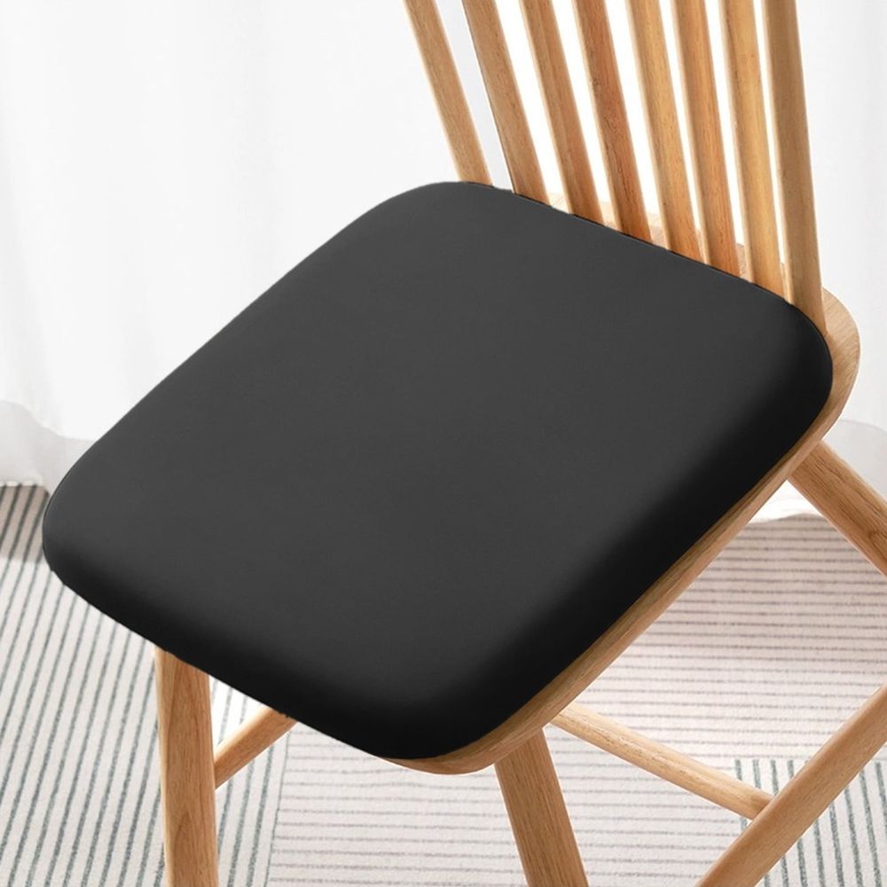 Memory foam folding chair cushion, 14 inch solid color square comfortable kitchen chair cushion, dining chair cushion, removable anti-skid kitchen chair cushion, dark blue